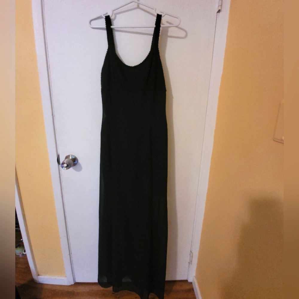 Black Vintage Reggio Evening Slip Dress